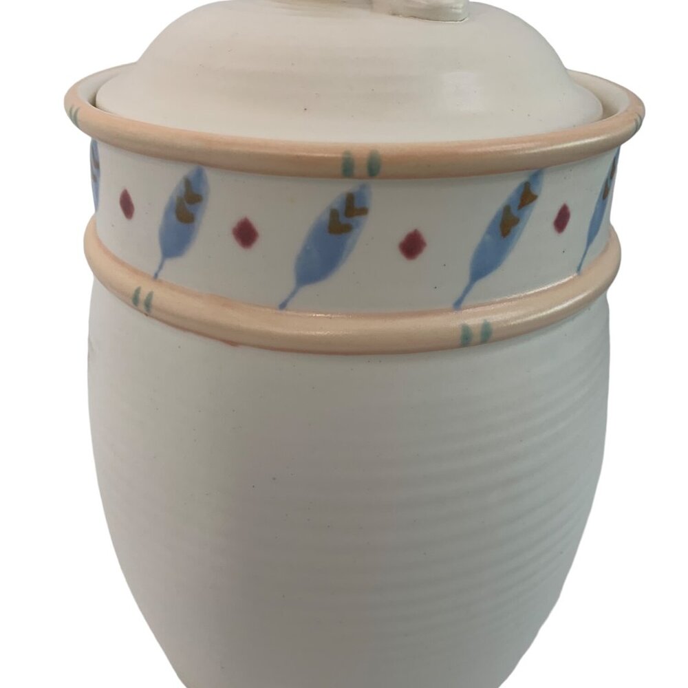 Vintage Treasure Craft USA Ceramic Jar With Lid 10" Tall